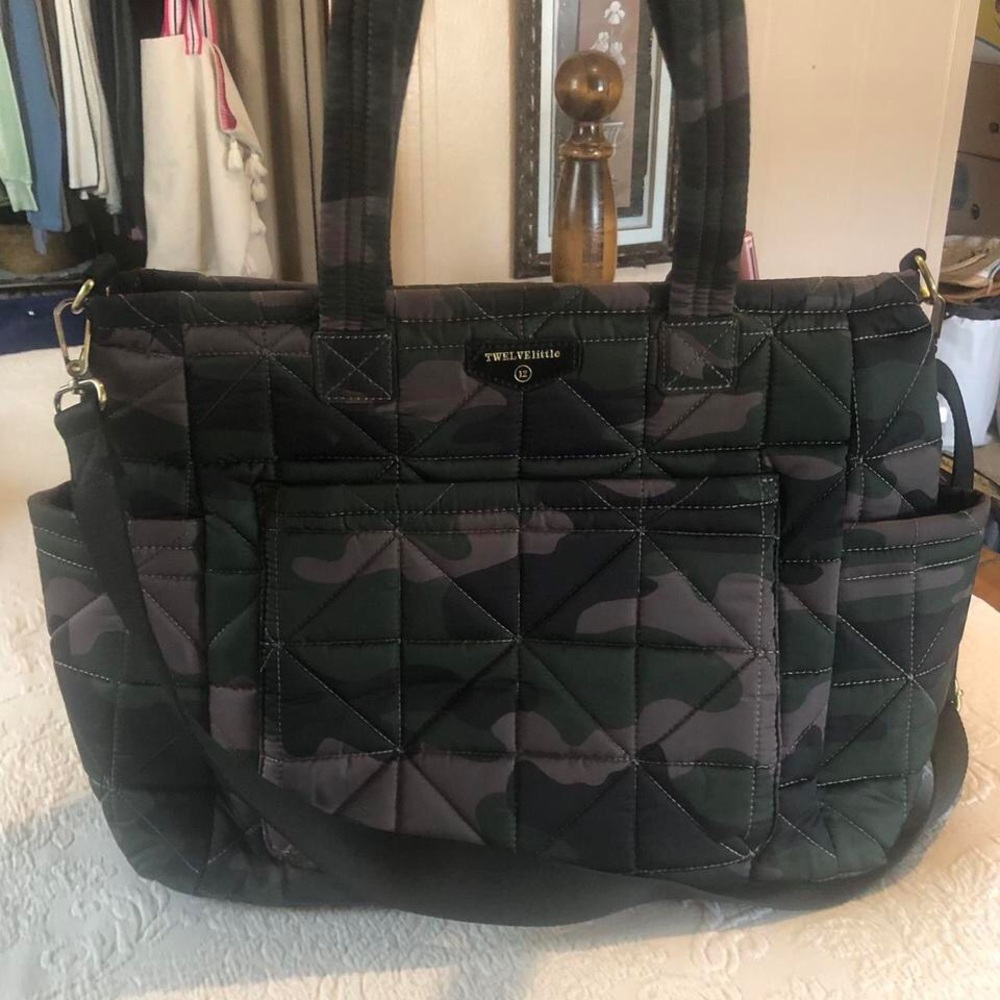 TWELVElittle Camo Diaper Tote Bag